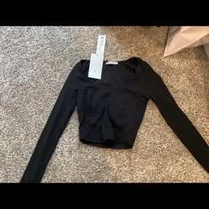 Zara black crop top